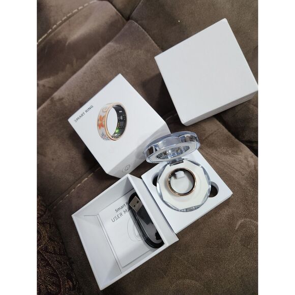 Parameter Smart Ring Health Tracker Men/Women, Fitness Sleep Silver R06 Size 8 - Picture 4 of 8